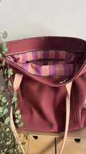 Load image into Gallery viewer, Tote Bag Tamalito - Rosa acceso /Rosa &amp; violetto (Stripes)
