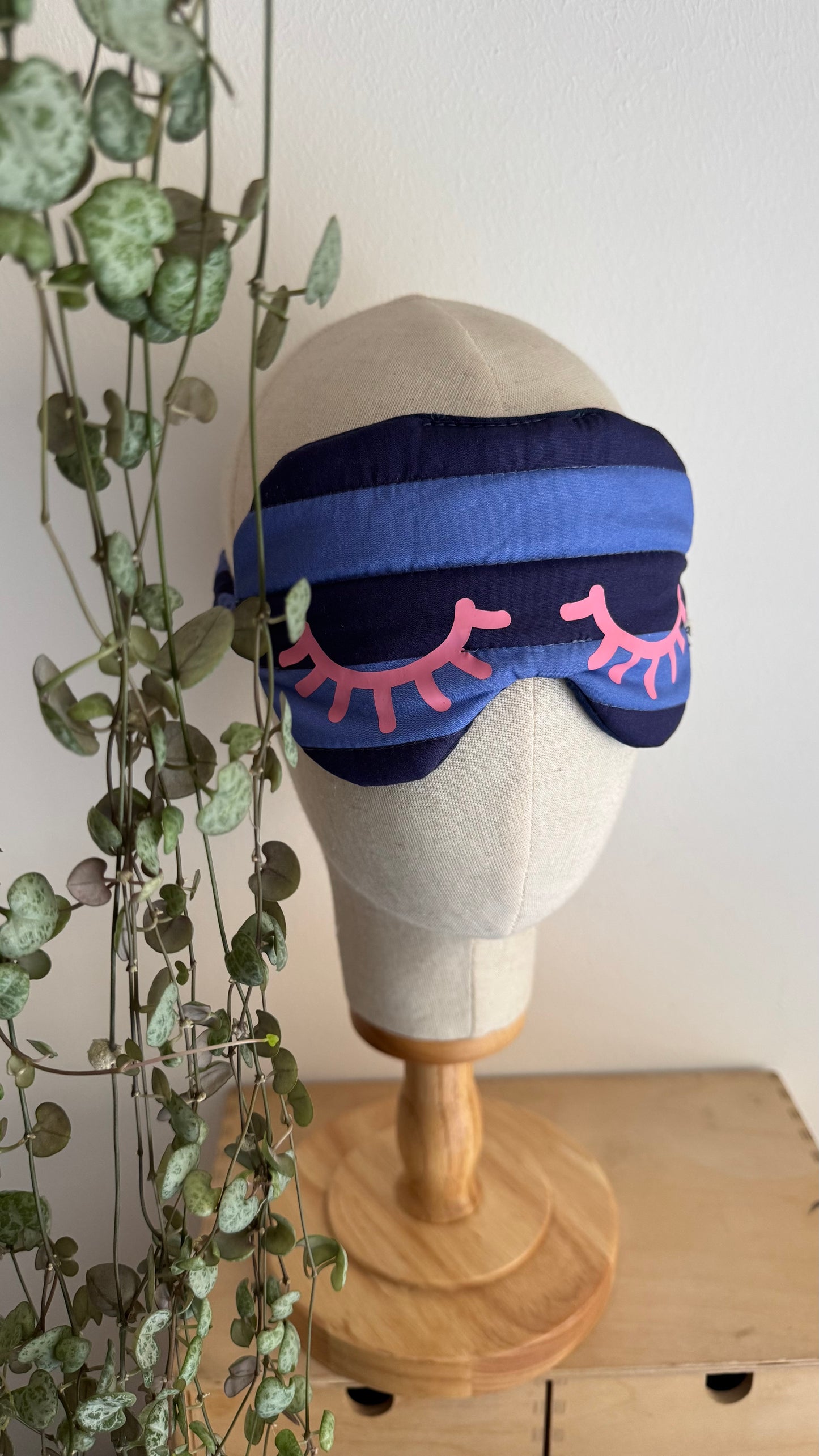Nuvola (sleep mask) - Blue & Indaco (Stripes)