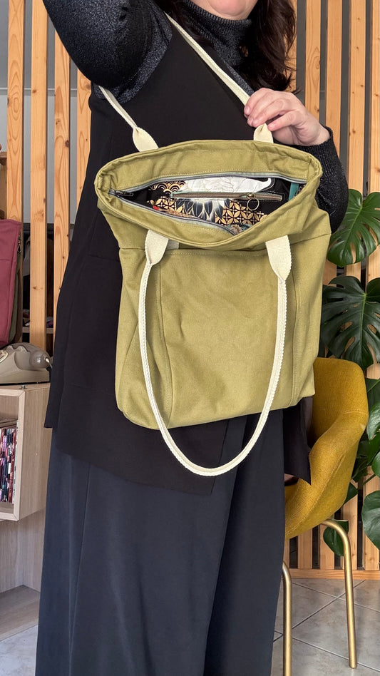 Tote Bag Tamalito - Verde Acido /  Dragon (Nippori)