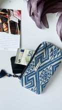 Load image into Gallery viewer, Pochette Mini - Geometrica blue double face
