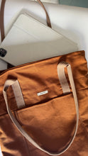 Load image into Gallery viewer, Tote Bag Tamalito - Terracotta /Cammello &amp; rosa (Stripes)
