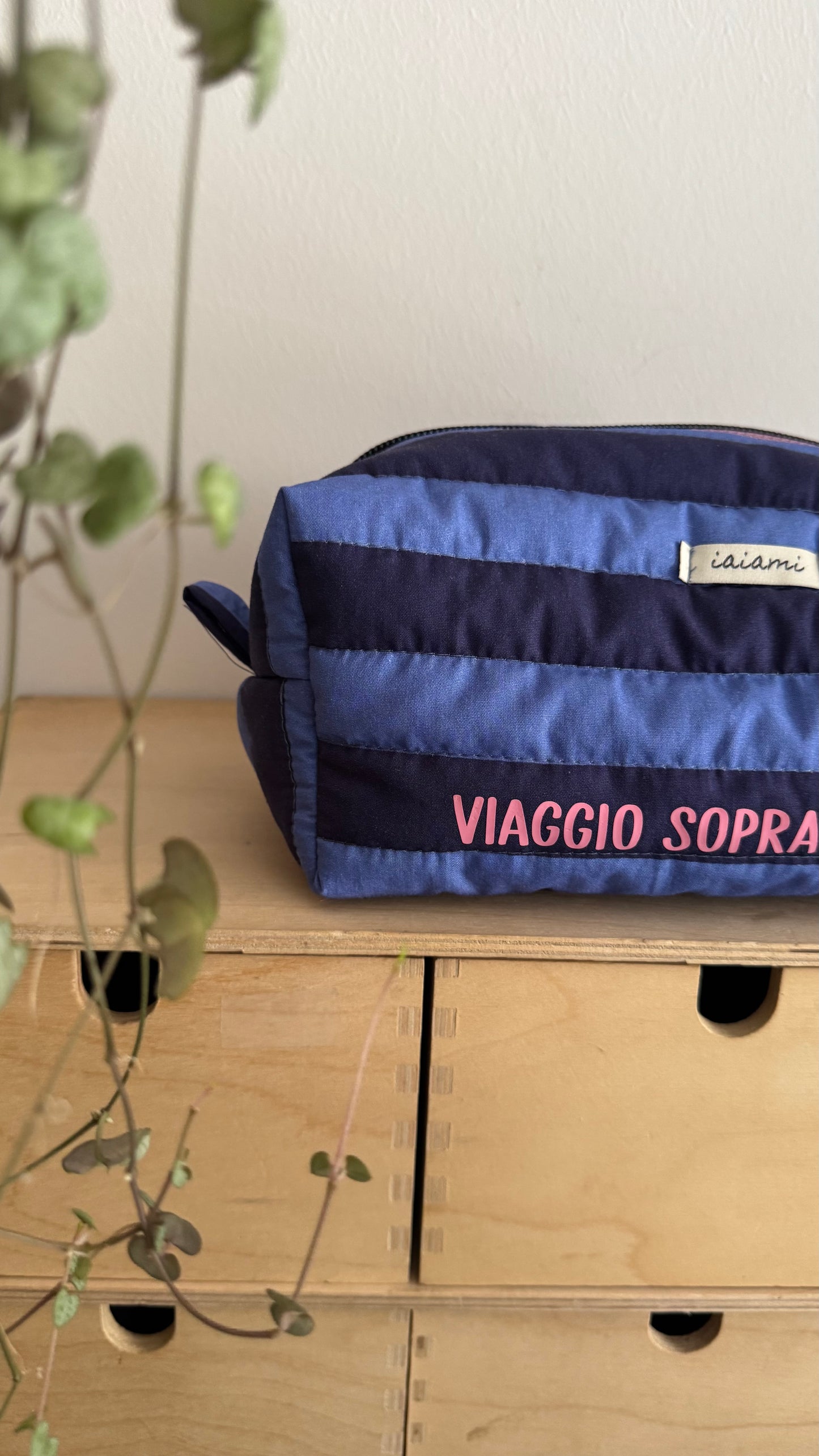 Cubotto trapuntato - Blue & Indaco (Stripes)