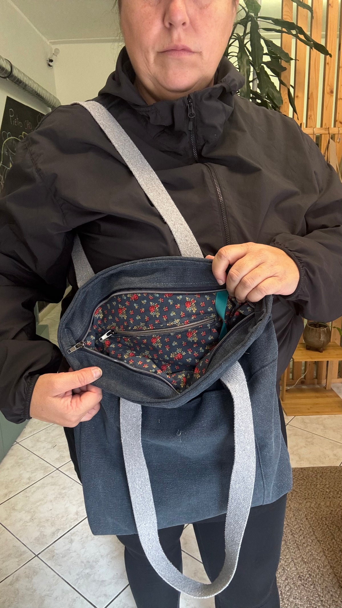 Tote Bag Tamalito - Navy /  Roselline (Hanbok)