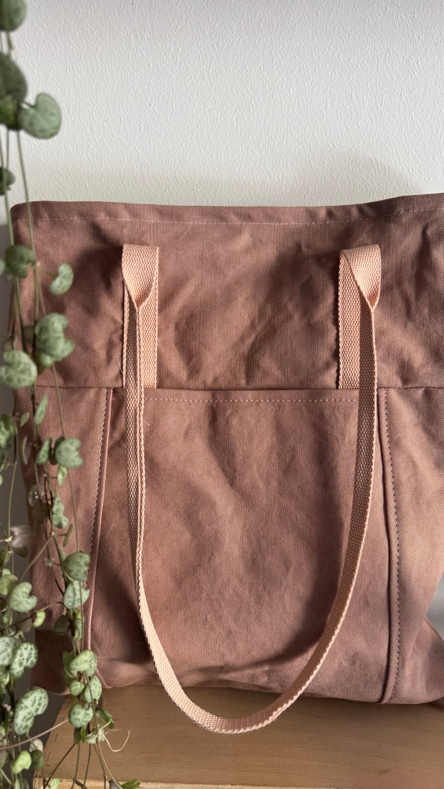 Tote Bag Tamalito - Rosa cipria /Rosa & Arancione (Stripes)