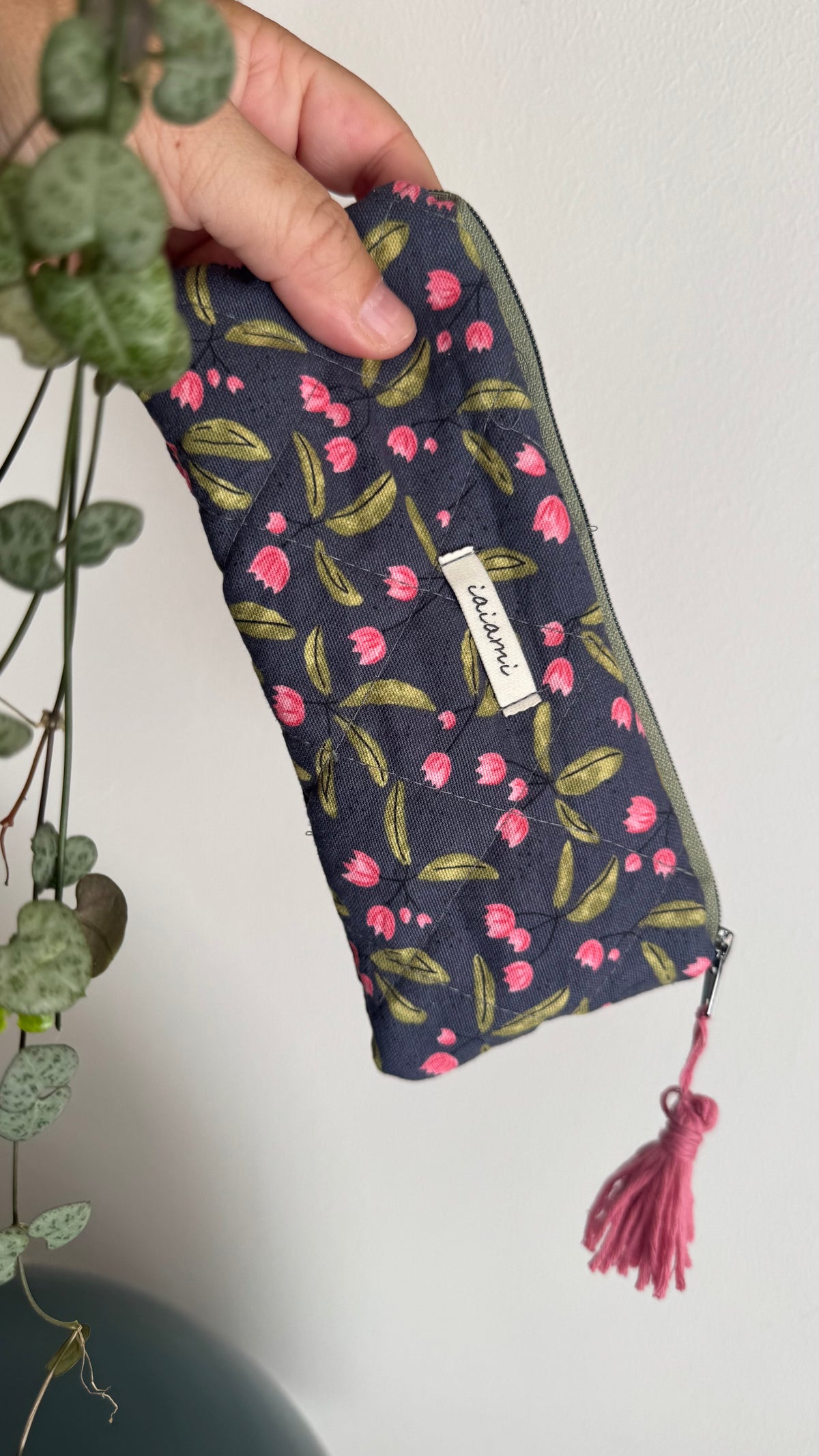 Astuccio trapuntato (Porta occhiali) - Boccioli Rosa (Hanbok)