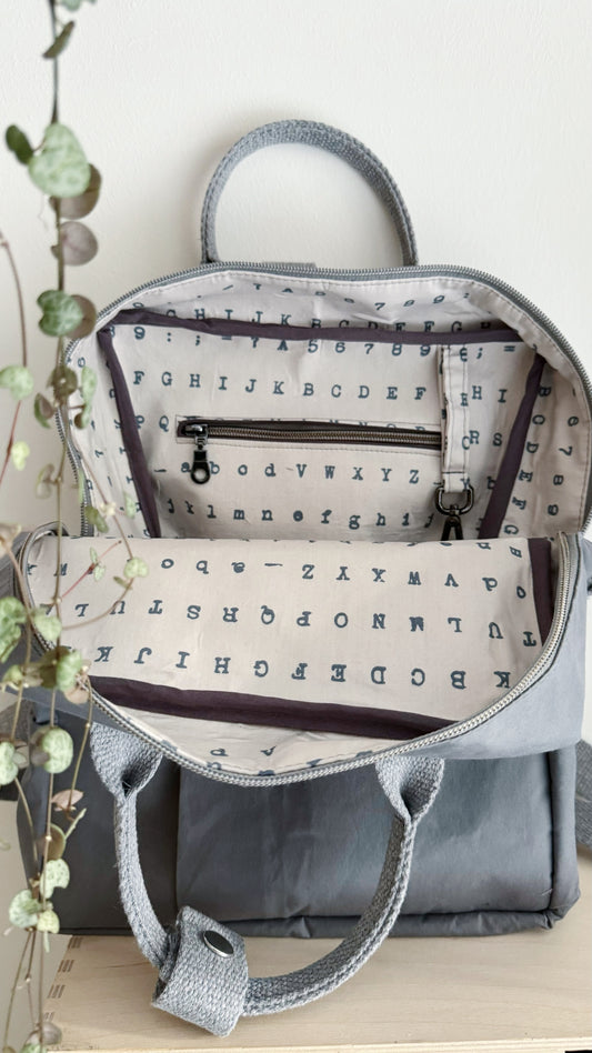 Zaino Tamalito (mini) - grey/numeri e lettere