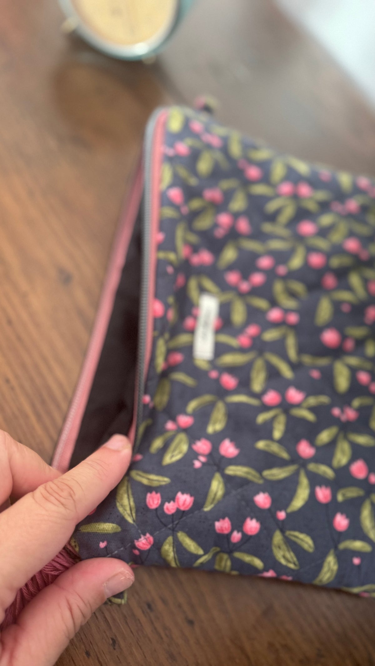 Pochette trapuntata Maxi - Boccioli Rosa (Hanbok)