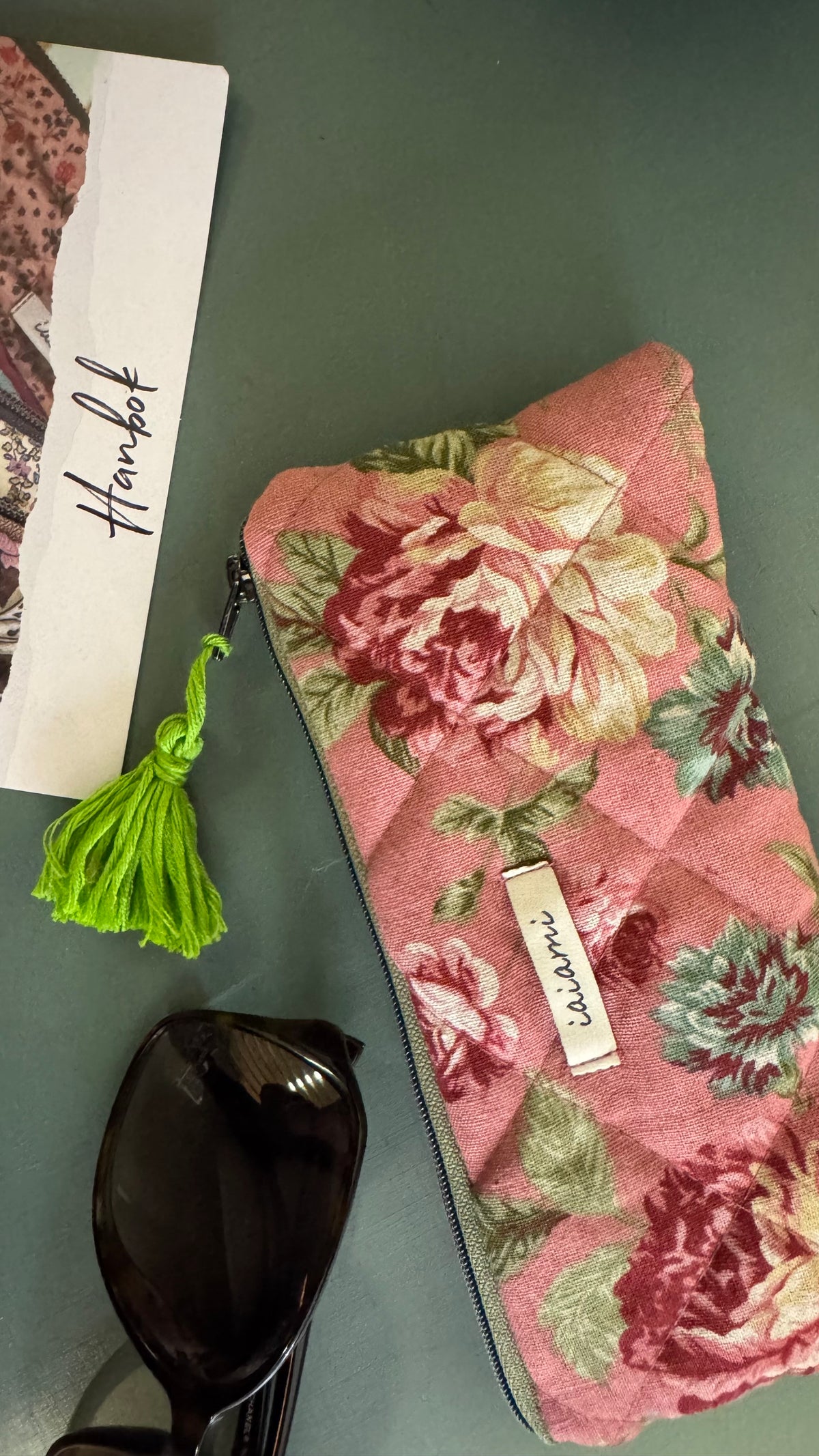 Astuccio trapuntato (Porta occhiali) - Rose  (Hanbok)