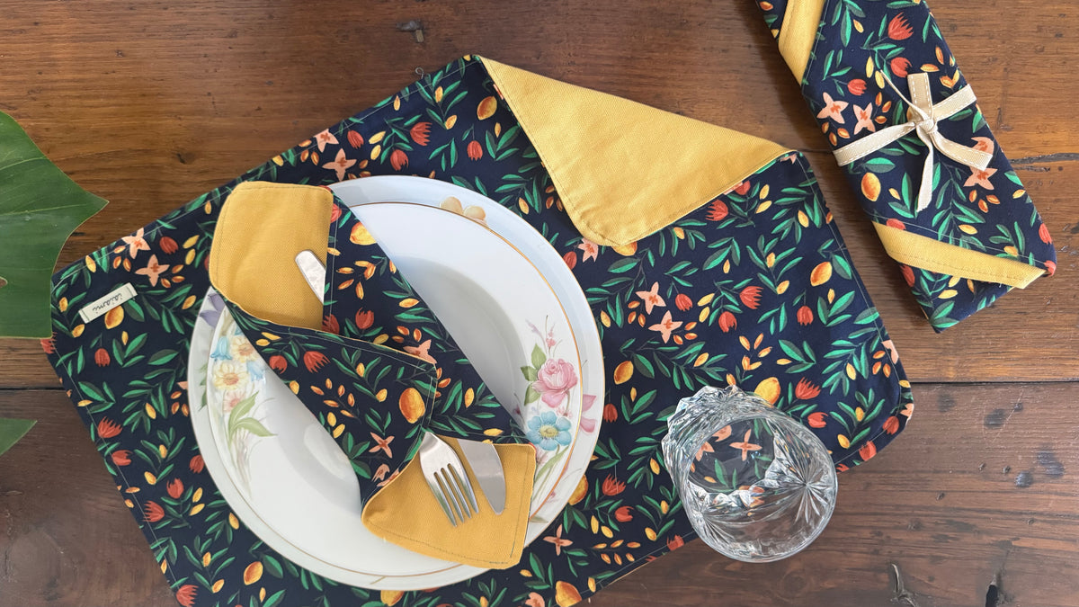 Tovaglietta americana - Fiori e Limoni (Hanbok)