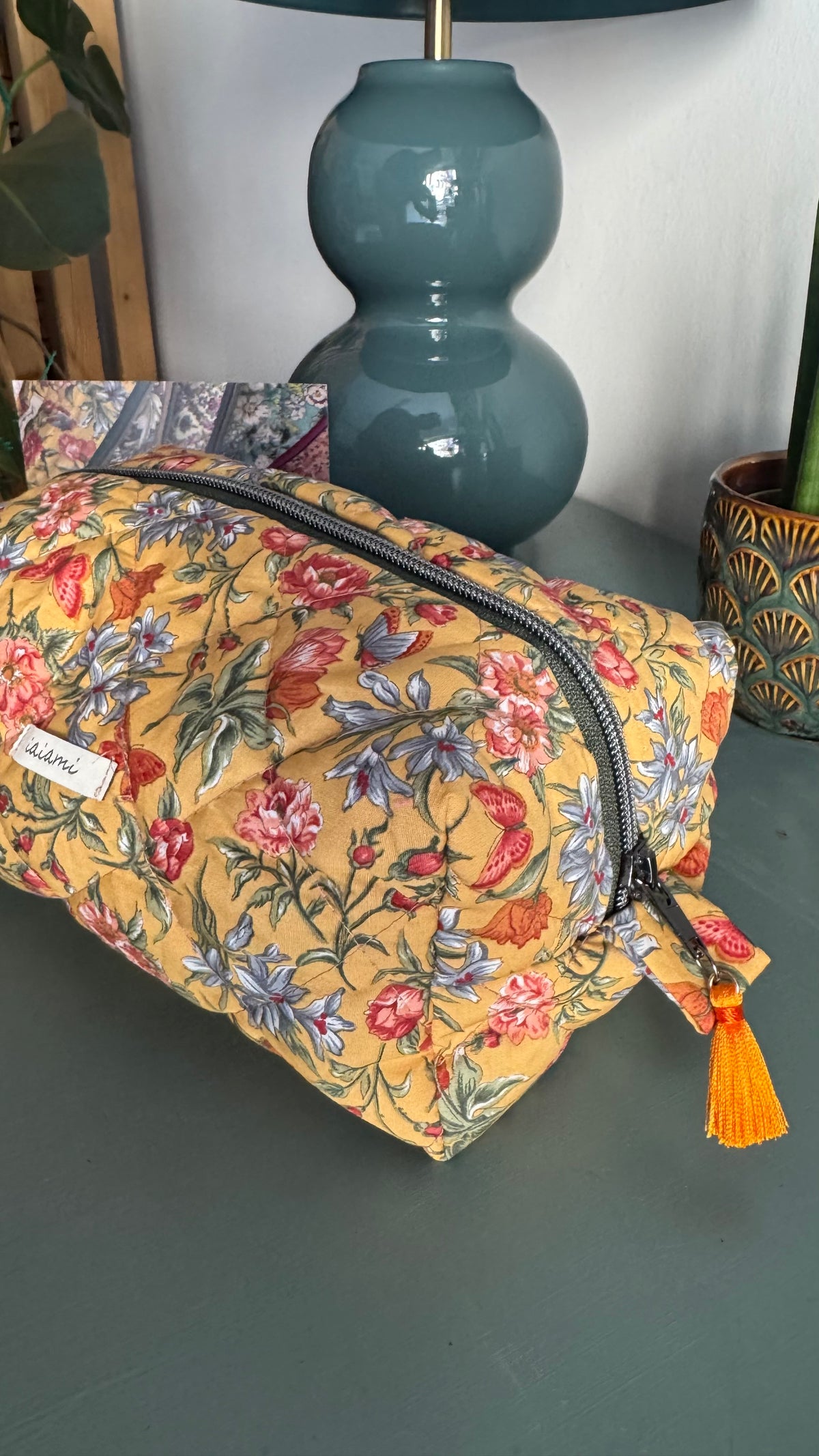 Cubotto trapuntato - Fiori e Farfalle (Hanbok)