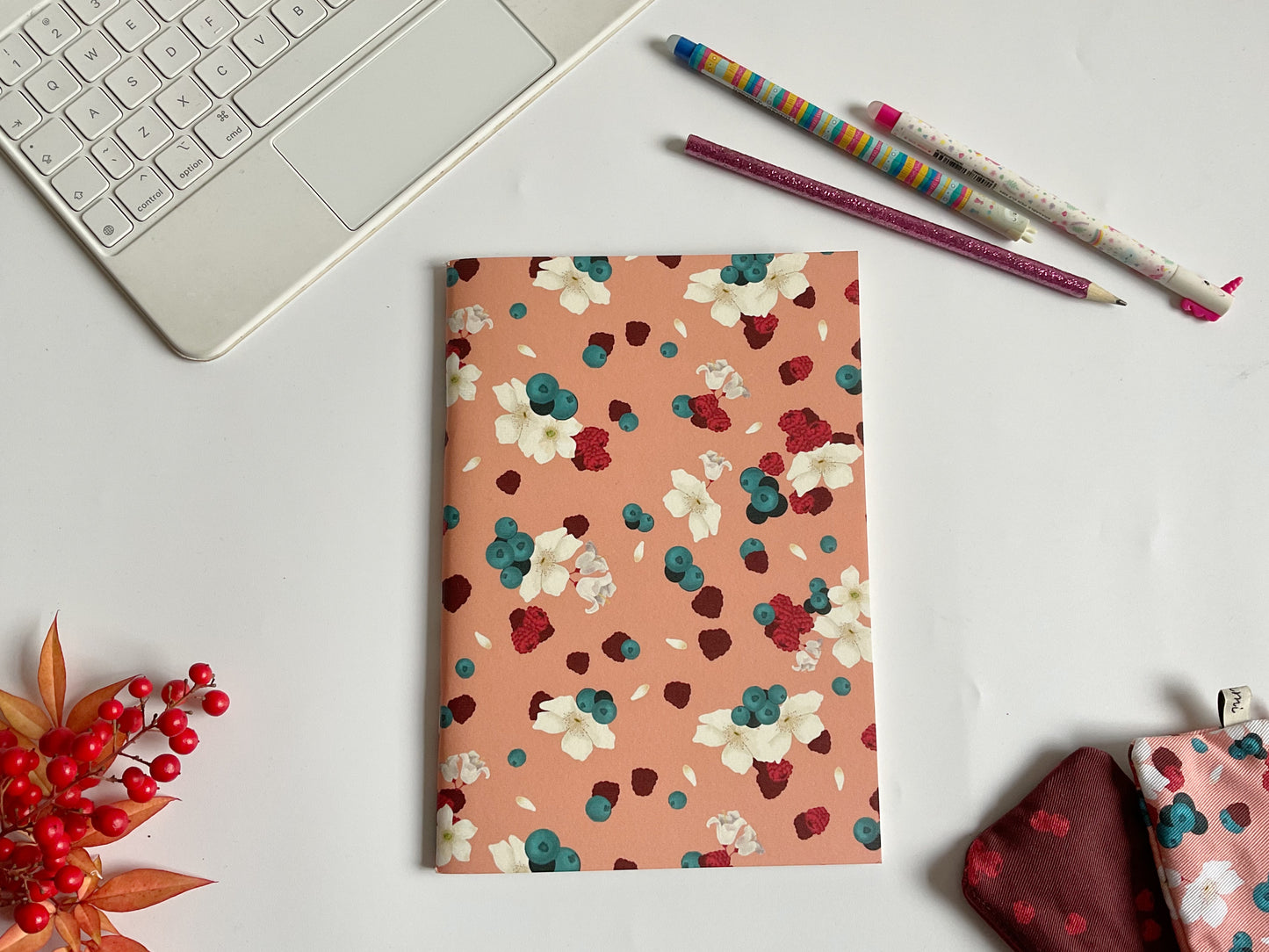 Quaderno A5 - Lamponi e Mirtilli