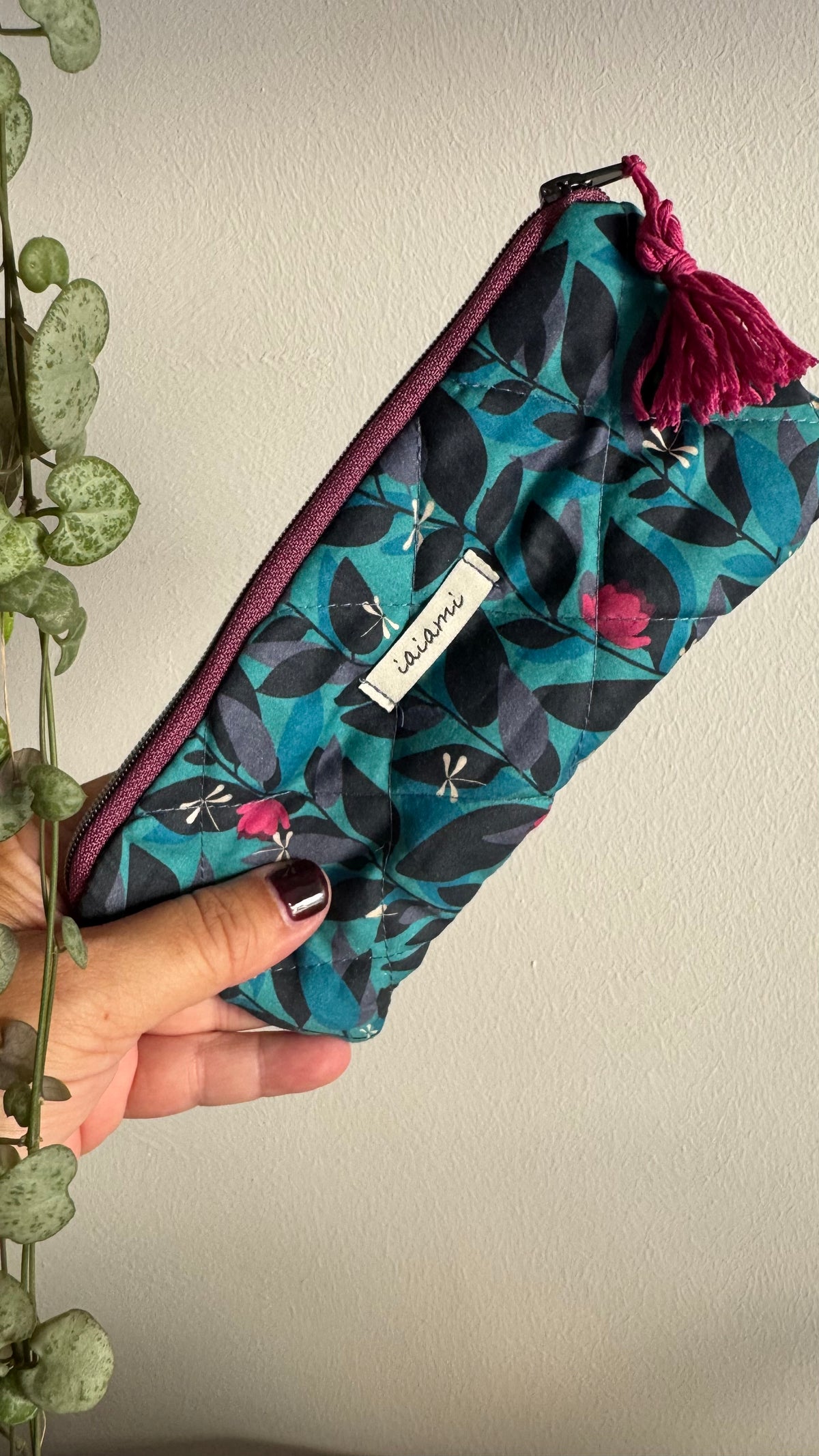 Astuccio trapuntato (Porta occhiali) - Libellule