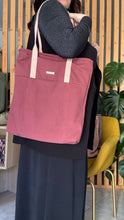 Load image into Gallery viewer, Tote Bag Tamalito - Rosa acceso /Rosa &amp; violetto (Stripes)
