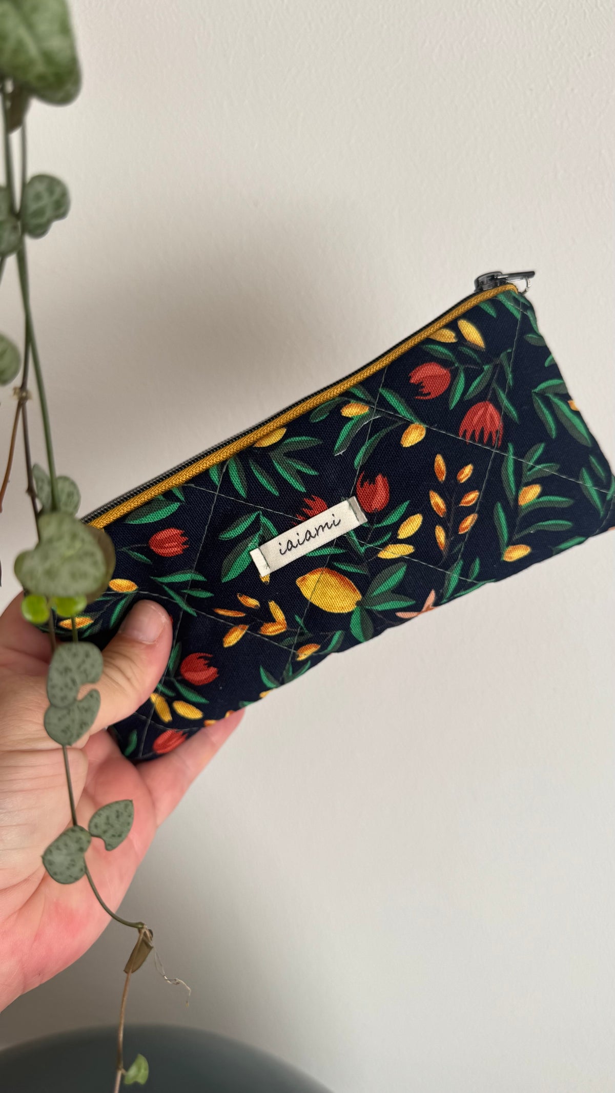 Astuccio trapuntato (Porta occhiali) - Fiori e Limoni  (Hanbok)
