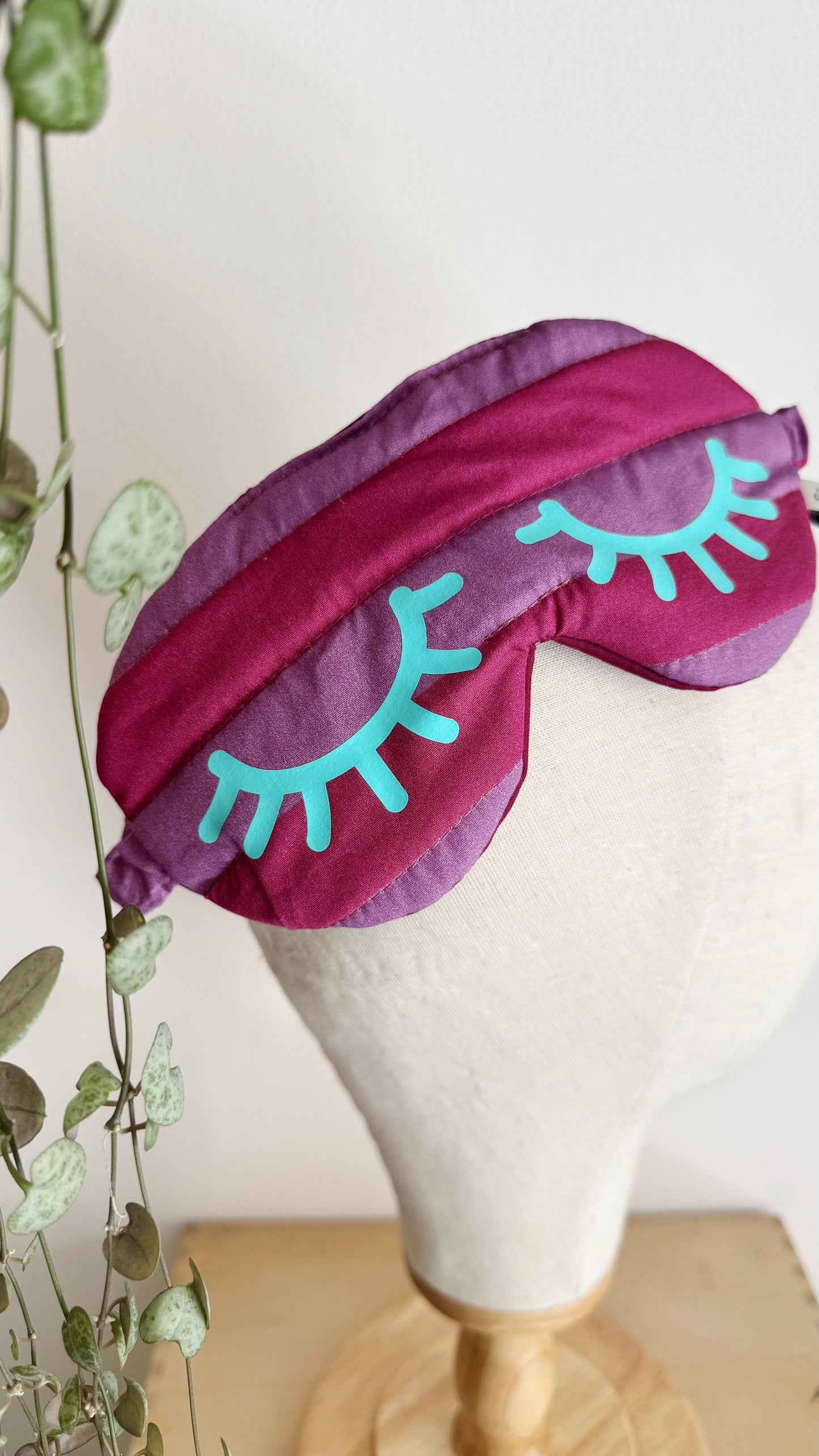 Nuvola (sleep mask) - Fucsia & Violetto (Stripes)
