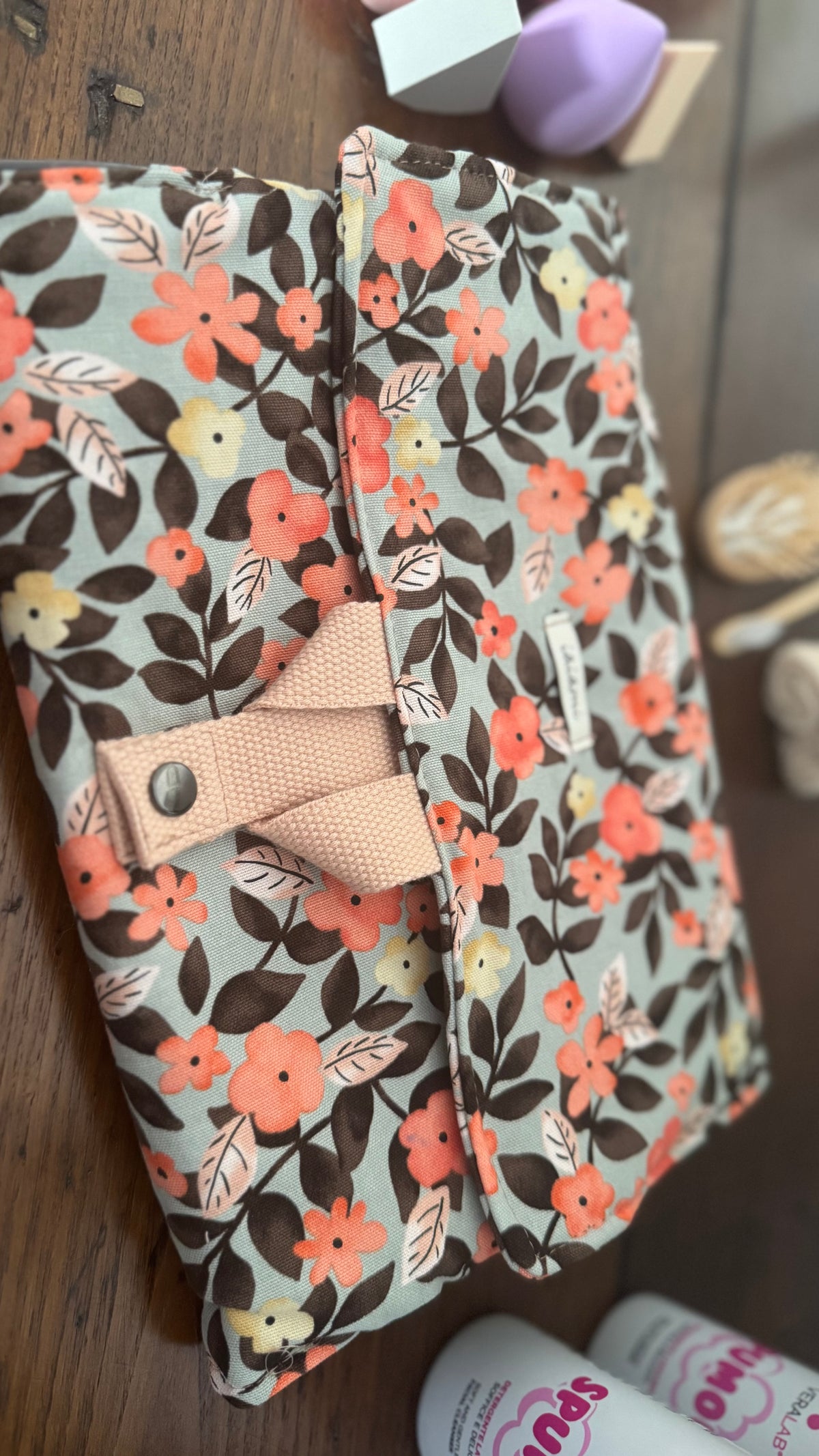 Beauty Burrito MAXI- Fiori Arancio Grey (HANBOK)
