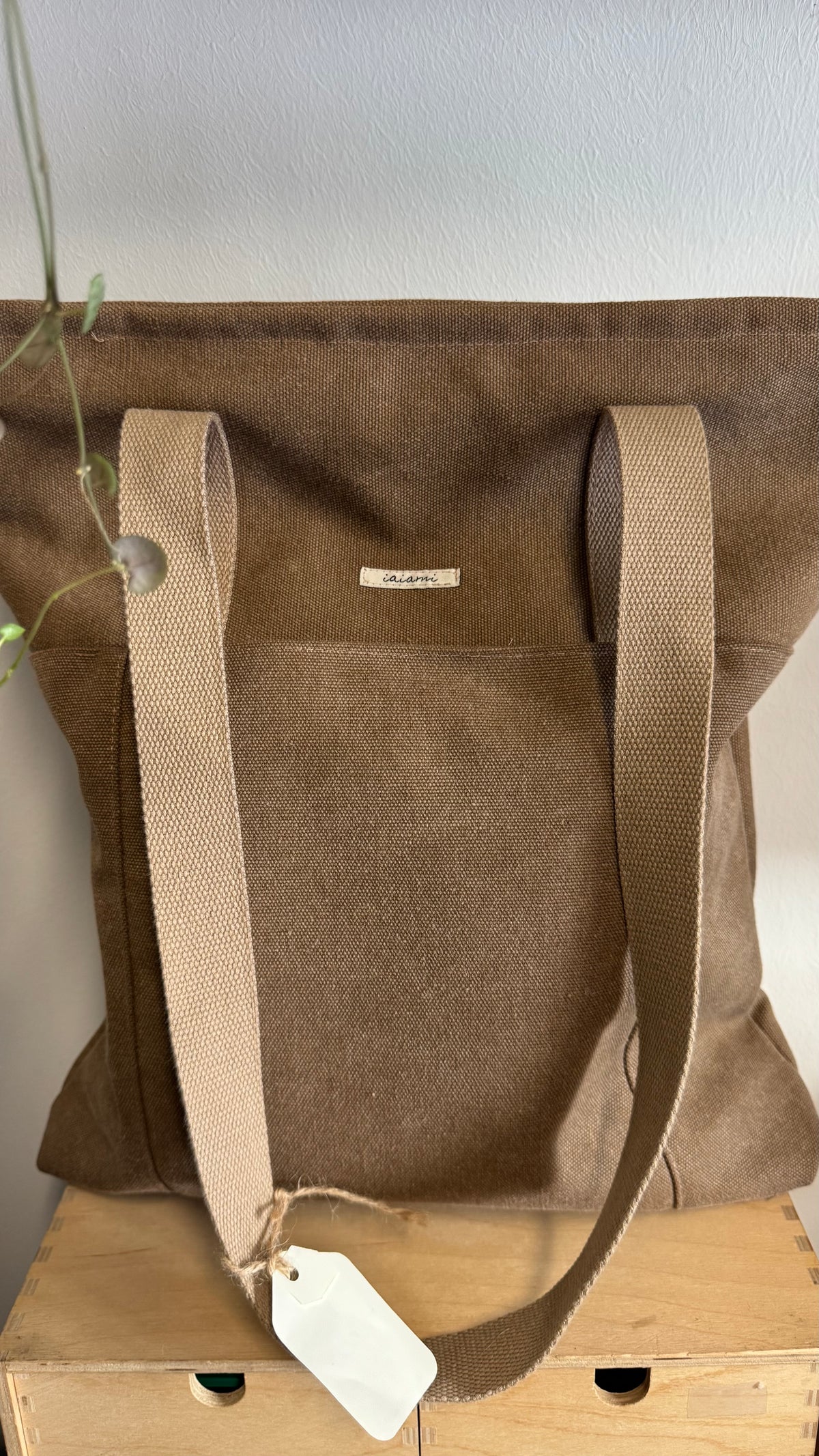 Tote Bag Tamalito - Tortora /  Fiori Arancio Grey (Hanbok)
