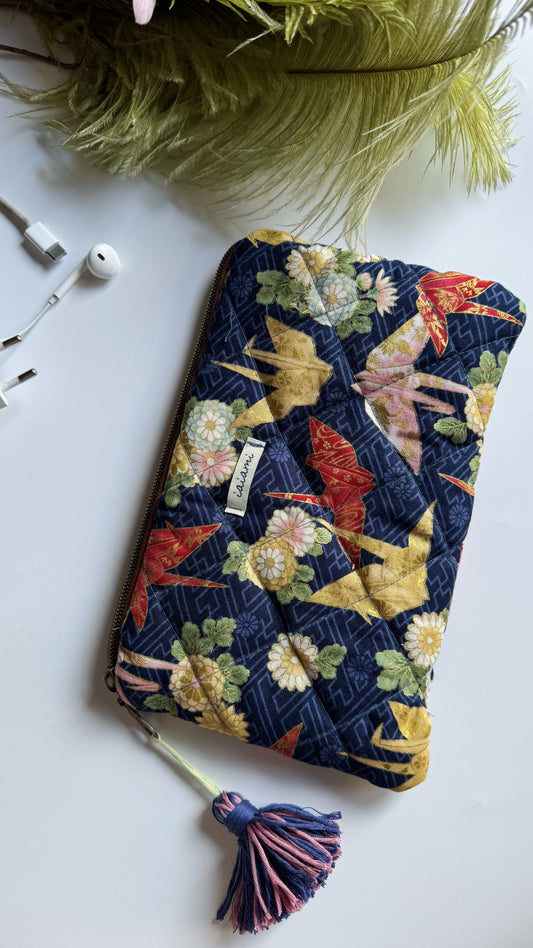 Pochette trapuntata - Origami Blue (Nippori)