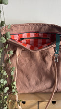 Load image into Gallery viewer, Tote Bag Tamalito - Rosa cipria /Rosa &amp; Arancione (Stripes)
