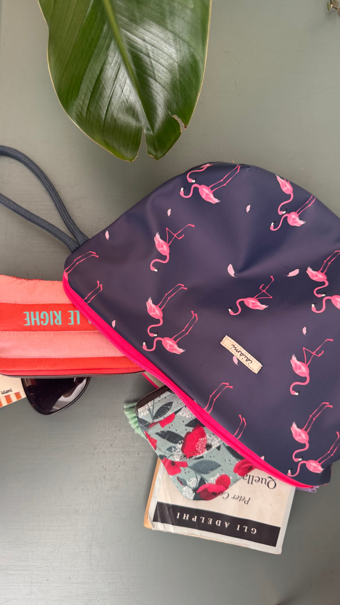 Gocce Pochette Maxi (idrorepellente) - Fenicotteri
