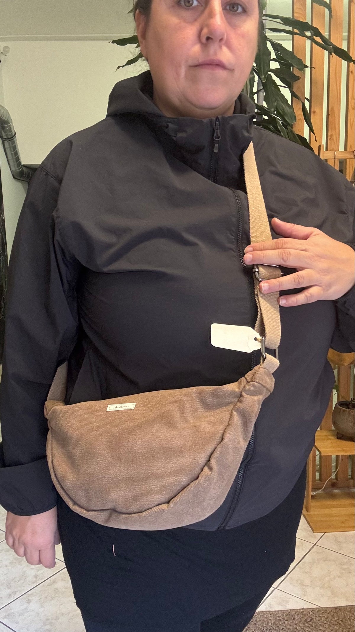 Moon Bag - Tortora / Foglie (Hanbok)