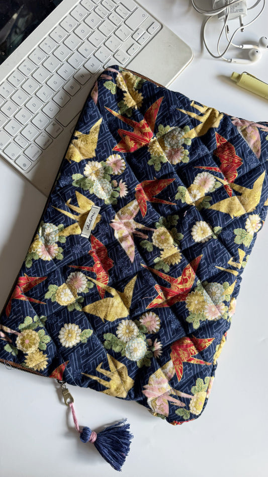 Sleeve trapuntata taglia M - Origami Blue (Nippori)