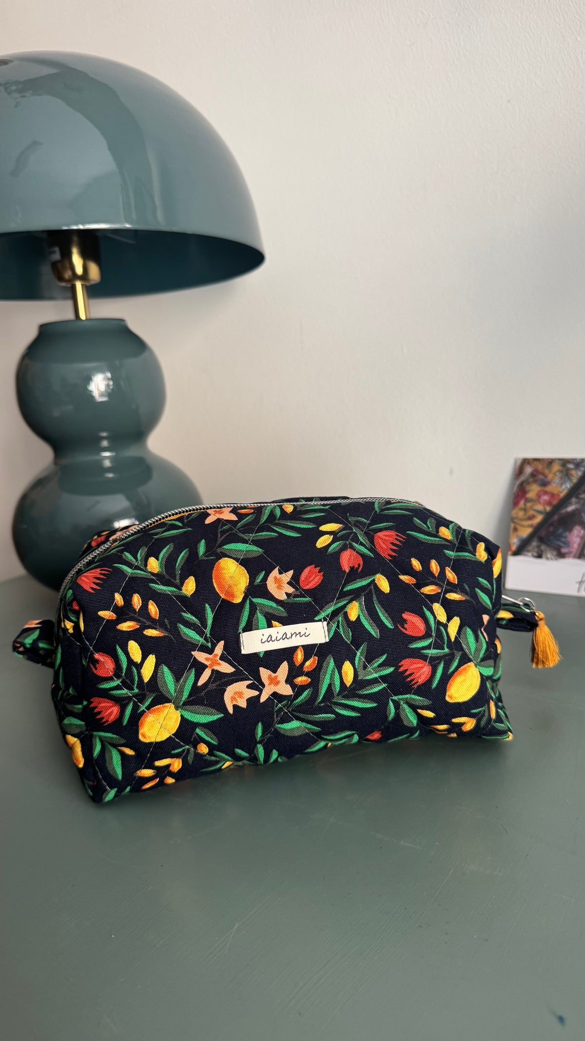 Cubotto trapuntato - Fiori e Limoni (Hanbok)