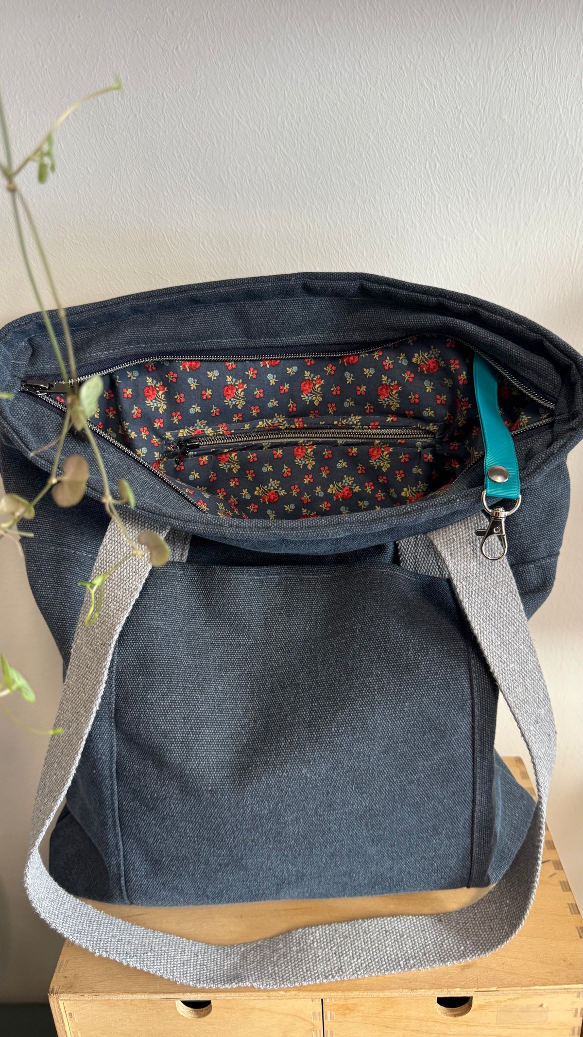 Tote Bag Tamalito - Navy /  Roselline (Hanbok)