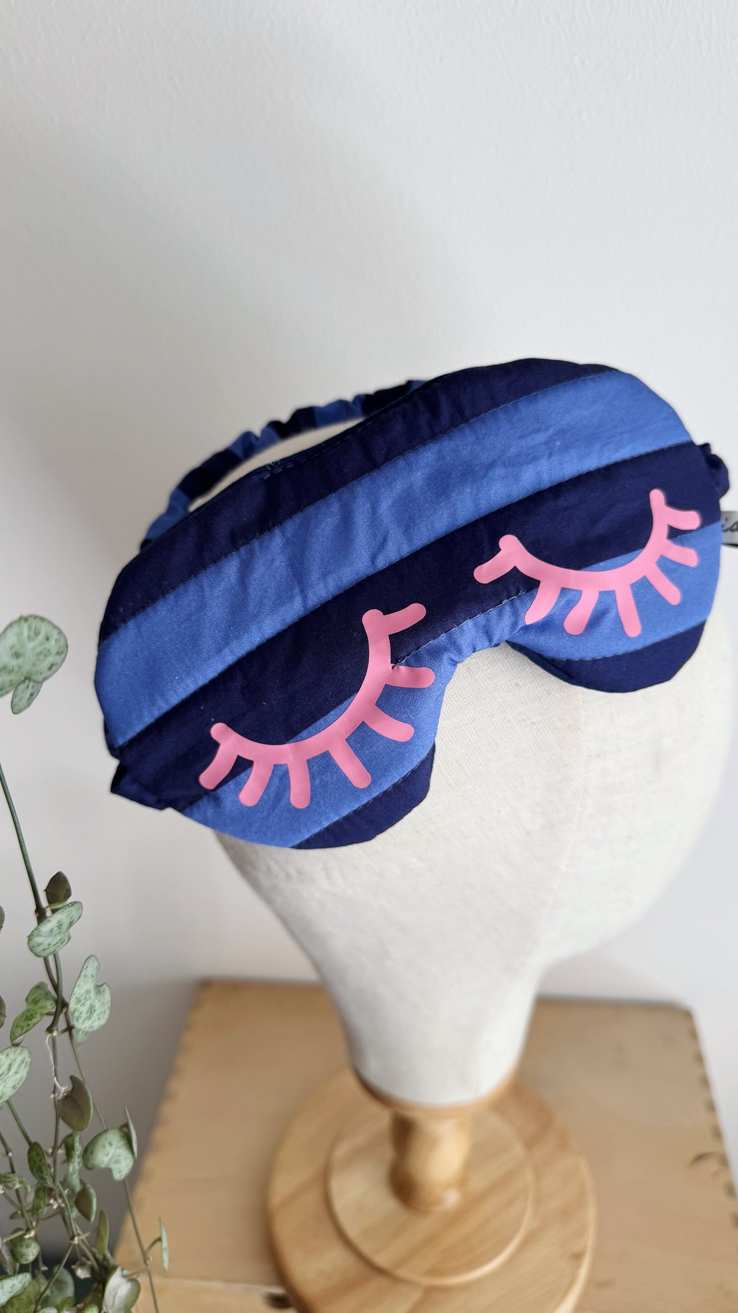 Nuvola (sleep mask) - Blue & Indaco (Stripes)