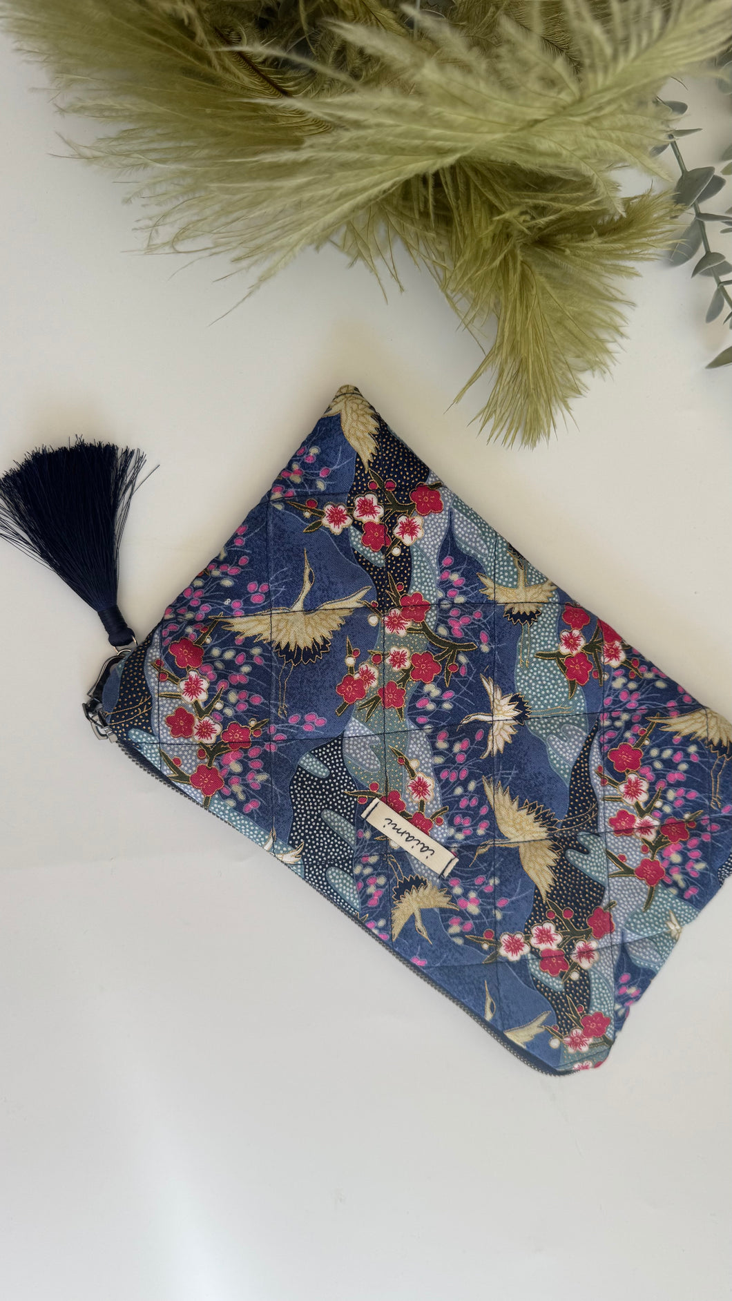 Pochette trapuntata - blue (Nippori)