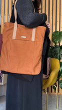 Load image into Gallery viewer, Tote Bag Tamalito - Terracotta /Cammello &amp; rosa (Stripes)
