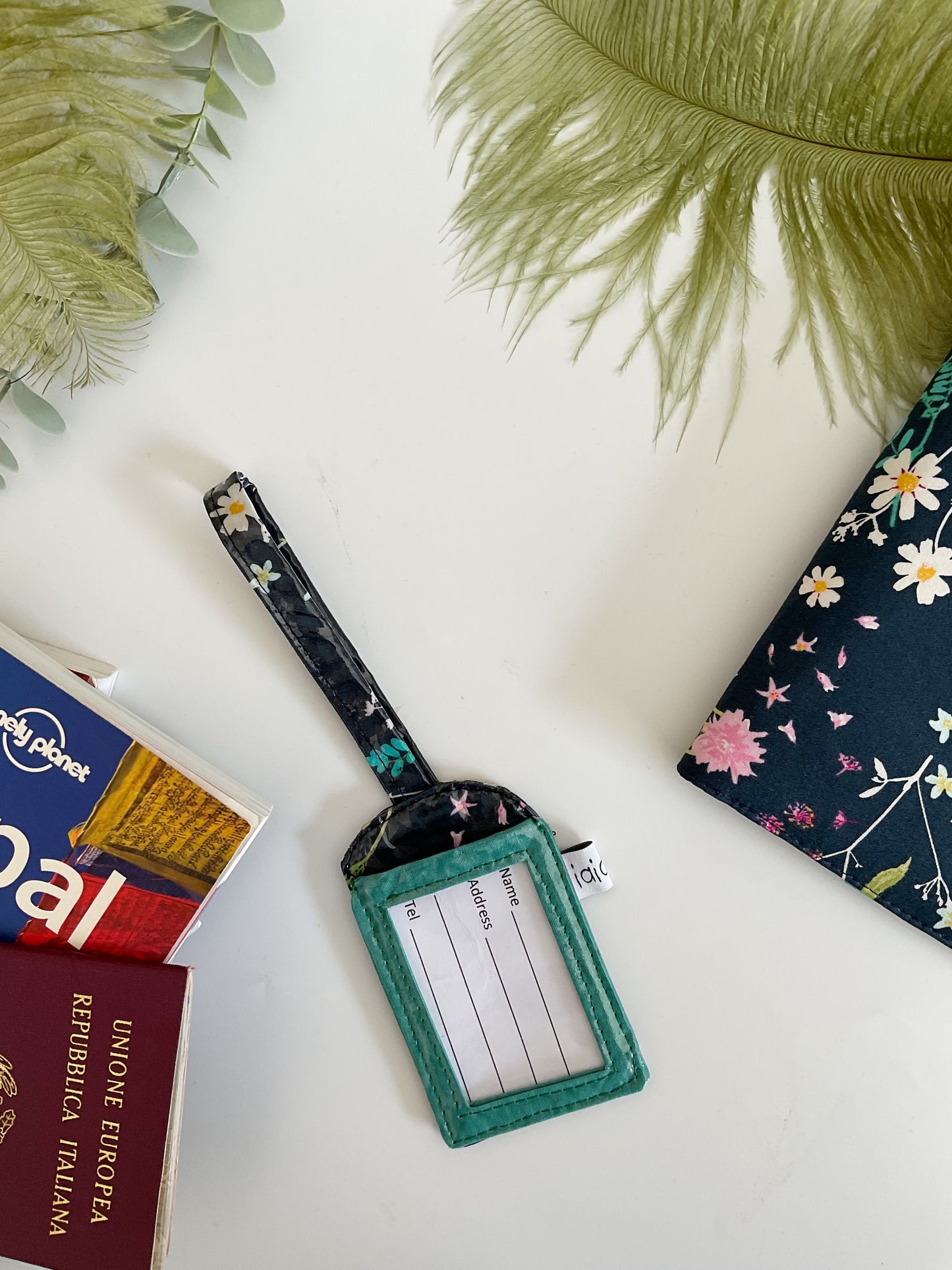 TAG VALIGIA - Spezie in fiore blue