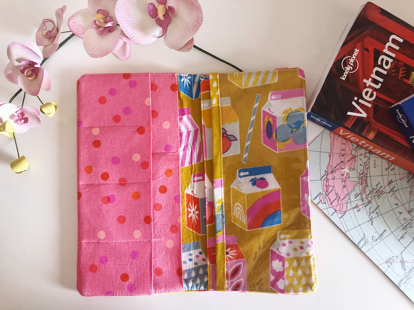 Porta Documenti da viaggio (versione 1 passaporto) - Orange Juice Yellow