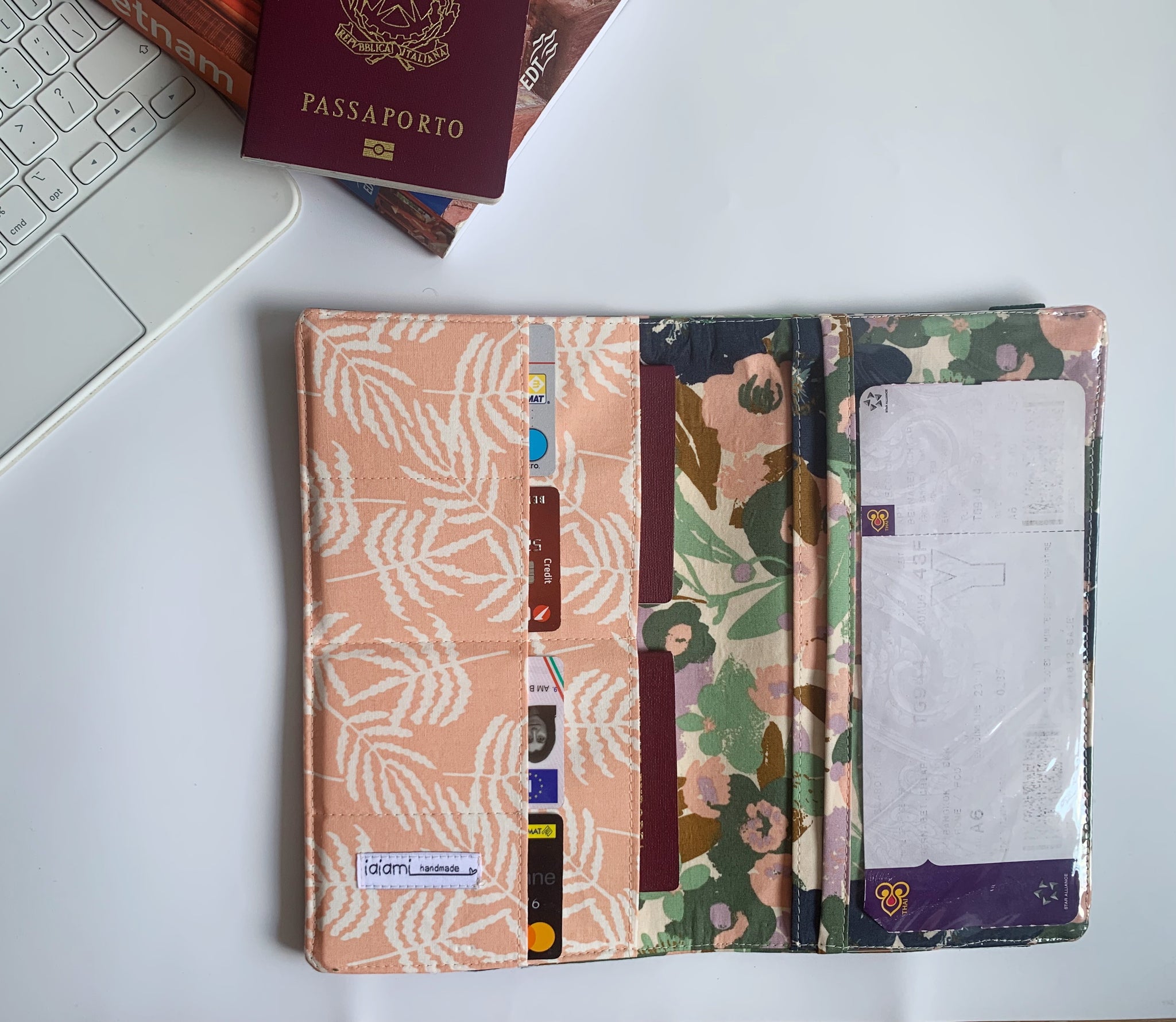 Porta Documenti da Viaggio (versione Famiglia - 4 passaporti